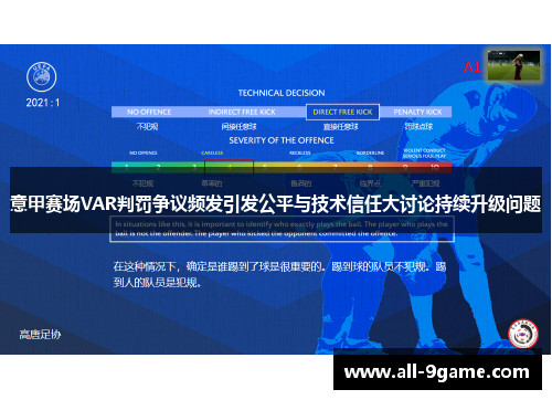 意甲赛场VAR判罚争议频发引发公平与技术信任大讨论持续升级问题
